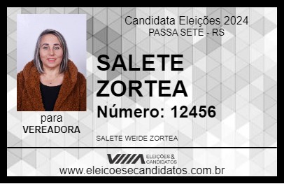 Candidato SALETE ZORTEA 2024 - PASSA SETE - Eleições