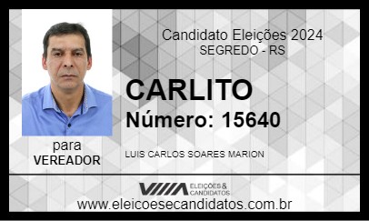 Candidato CARLITO 2024 - SEGREDO - Eleições