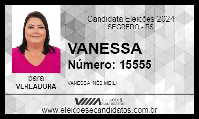 Candidato VANESSA 2024 - SEGREDO - Eleições