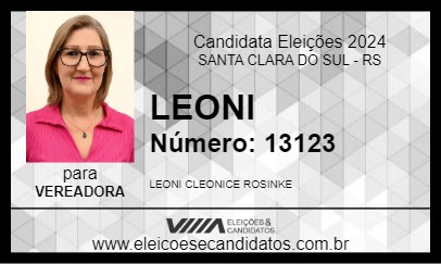 Candidato LEONI 2024 - SANTA CLARA DO SUL - Eleições