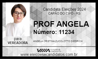 Candidato PROF ANGELA 2024 - CAPÃO DO CIPÓ - Eleições