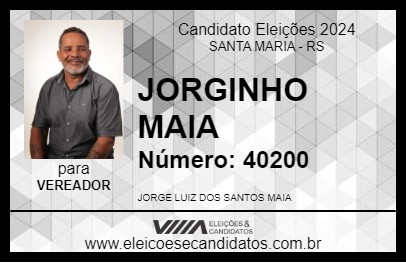 Candidato JORGINHO MAIA 2024 - SANTA MARIA - Eleições