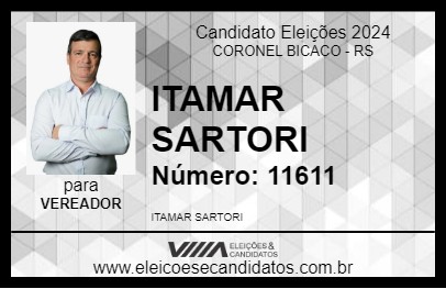 Candidato ITAMAR SARTORI 2024 - CORONEL BICACO - Eleições