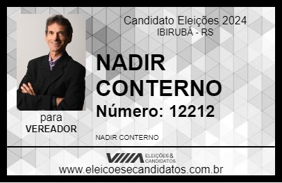 Candidato NADIR CONTERNO 2024 - IBIRUBÁ - Eleições