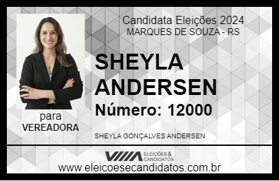 Candidato SHEYLA ANDERSEN 2024 - MARQUES DE SOUZA - Eleições