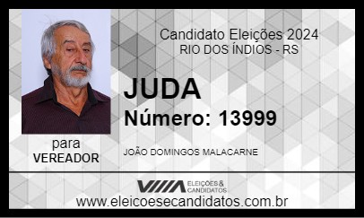 Candidato JUDA 2024 - RIO DOS ÍNDIOS - Eleições