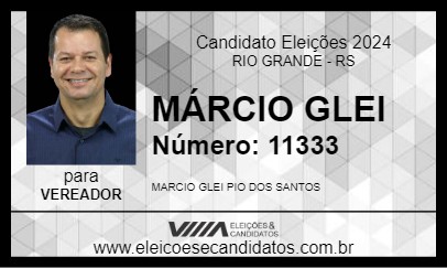 Candidato MÁRCIO GLEI 2024 - RIO GRANDE - Eleições