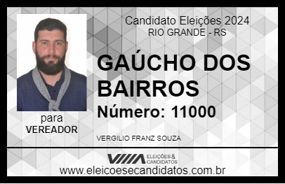 Candidato GAÚCHO DOS BAIRROS 2024 - RIO GRANDE - Eleições