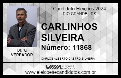 Candidato CARLINHOS SILVEIRA 2024 - RIO GRANDE - Eleições