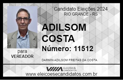 Candidato ADILSOM COSTA 2024 - RIO GRANDE - Eleições