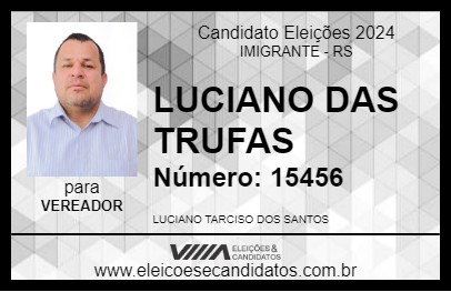 Candidato LUCIANO DAS TRUFAS 2024 - IMIGRANTE - Eleições