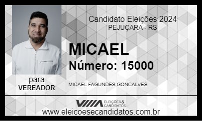 Candidato MICAEL 2024 - PEJUÇARA - Eleições