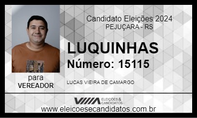 Candidato LUQUINHAS 2024 - PEJUÇARA - Eleições