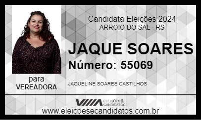 Candidato JAQUE SOARES 2024 - ARROIO DO SAL - Eleições