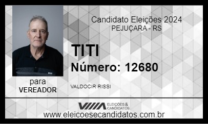 Candidato TITI 2024 - PEJUÇARA - Eleições