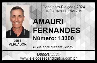 Candidato AMAURI FERNANDES 2024 - TRÊS CACHOEIRAS - Eleições