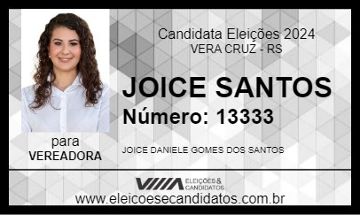 Candidato JOICE SANTOS 2024 - VERA CRUZ - Eleições