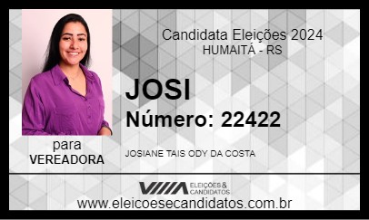 Candidato JOSI 2024 - HUMAITÁ - Eleições