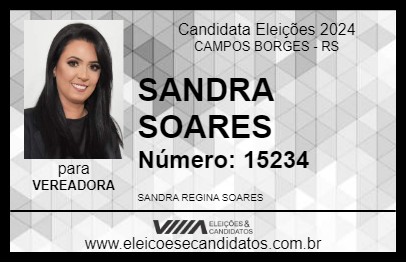 Candidato SANDRA SOARES 2024 - CAMPOS BORGES - Eleições