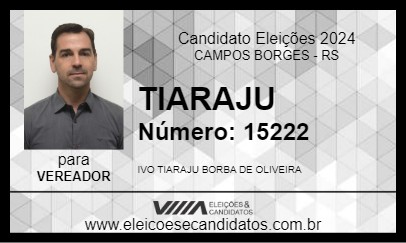 Candidato TIARAJU 2024 - CAMPOS BORGES - Eleições