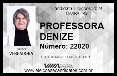 Candidato PROFESSORA DENIZE 2024 - ITAARA - Eleições