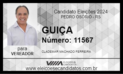 Candidato GUIÇA 2024 - PEDRO OSÓRIO - Eleições