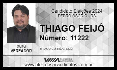 Candidato THIAGO FEIJÓ 2024 - PEDRO OSÓRIO - Eleições