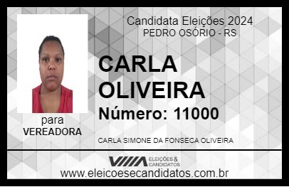 Candidato CARLA OLIVEIRA 2024 - PEDRO OSÓRIO - Eleições