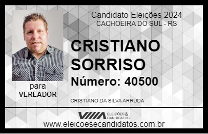 Candidato CRISTIANO SORRISO 2024 - CACHOEIRA DO SUL - Eleições