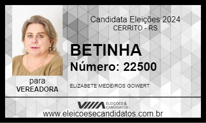 Candidato BETINHA 2024 - CERRITO - Eleições