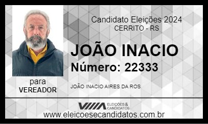 Candidato JOÃO INACIO 2024 - CERRITO - Eleições