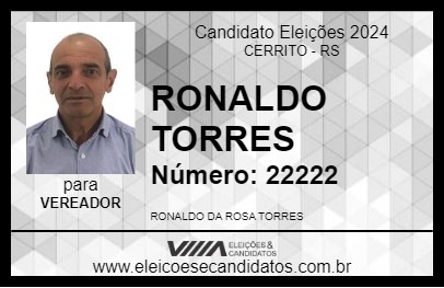 Candidato RONALDO TORRES 2024 - CERRITO - Eleições