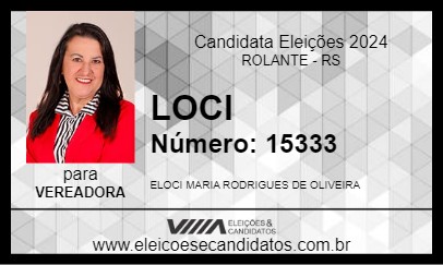 Candidato LOCI 2024 - ROLANTE - Eleições