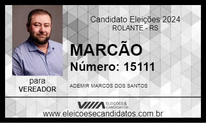 Candidato MARCÃO 2024 - ROLANTE - Eleições