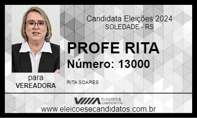 Candidato PROFE RITA 2024 - SOLEDADE - Eleições