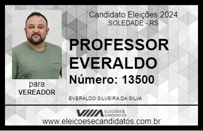 Candidato PROFESSOR EVERALDO 2024 - SOLEDADE - Eleições