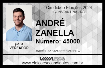 Candidato ANDRÉ ZANELLA 2024 - CONSTANTINA - Eleições