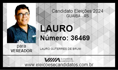 Candidato LAURO 2024 - GUAÍBA - Eleições