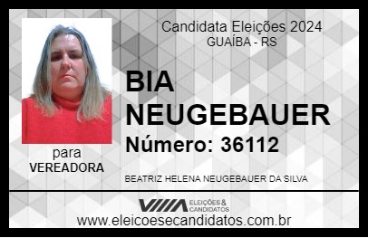 Candidato BIA NEUGEBAUER 2024 - GUAÍBA - Eleições