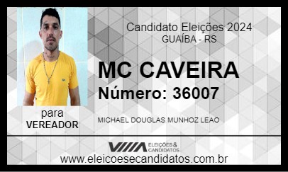 Candidato MC CAVEIRA 2024 - GUAÍBA - Eleições