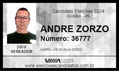 Candidato ANDRE ZORZO 2024 - GUAÍBA - Eleições