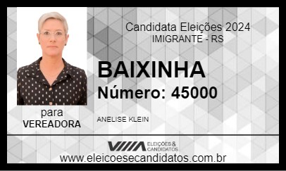 Candidato BAIXINHA 2024 - IMIGRANTE - Eleições