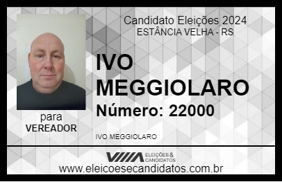 Candidato IVO MEGGIOLARO O LEITEIRO 2024 - ESTÂNCIA VELHA - Eleições