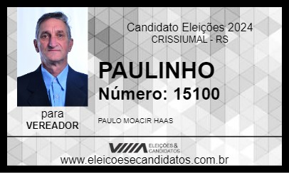 Candidato PAULINHO 2024 - CRISSIUMAL - Eleições