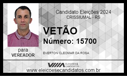 Candidato VETÃO 2024 - CRISSIUMAL - Eleições