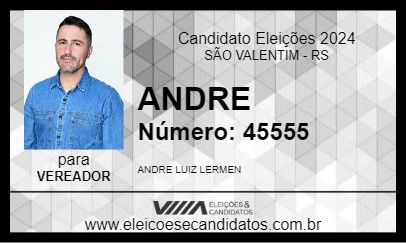 Candidato ANDRE 2024 - SÃO VALENTIM - Eleições