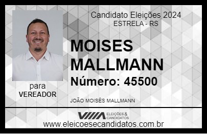 Candidato MOISES MALLMANN 2024 - ESTRELA - Eleições