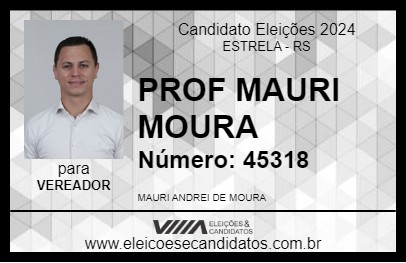 Candidato PROF MAURI MOURA 2024 - ESTRELA - Eleições