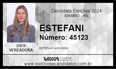 Candidato ESTEFANI 2024 - SINIMBU - Eleições