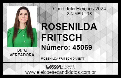 Candidato ROSENILDA FRITSCH 2024 - SINIMBU - Eleições